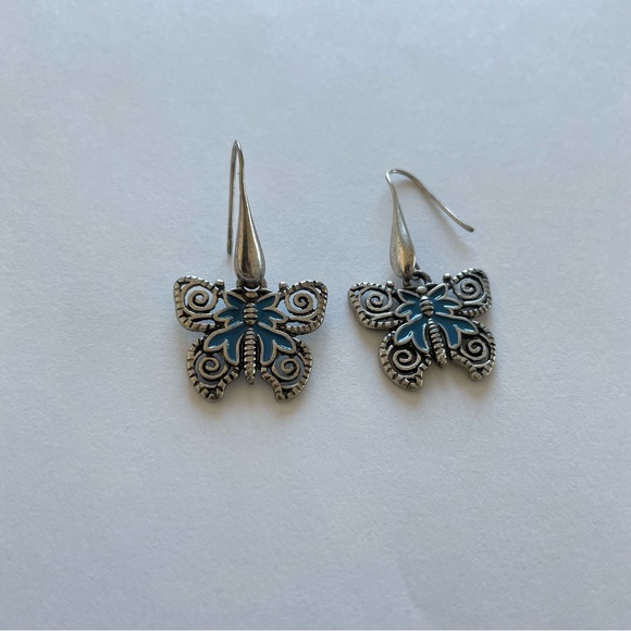 Patricia Nash Jewelry - Patricia Nash Silver and Blue Butterfly Earrings
